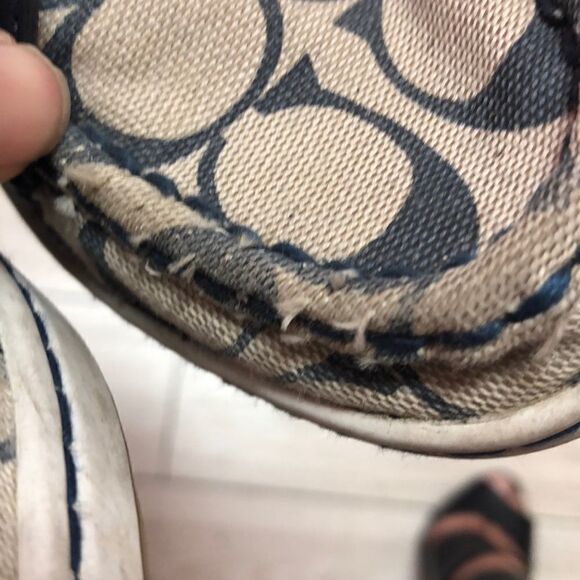 Coach Richelle boat shoes navy coach logo 7 - Picture 4 of 8